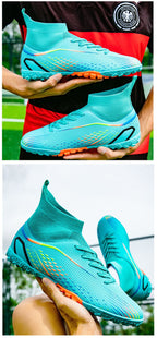 Temu High-Top Soccer Shoes with Spikes, Long Spikes, Non-Slip, Adult and Children's Sports Shoes, Men's Professional Training Shoes, Cross-Border - FATAONTemu High-Top Soccer Shoes with Spikes, Long Spikes, Non-Slip, Adult and Children's Sports Shoes, Men's Professional Training Shoes, Cross-BorderMode HommeFATAON