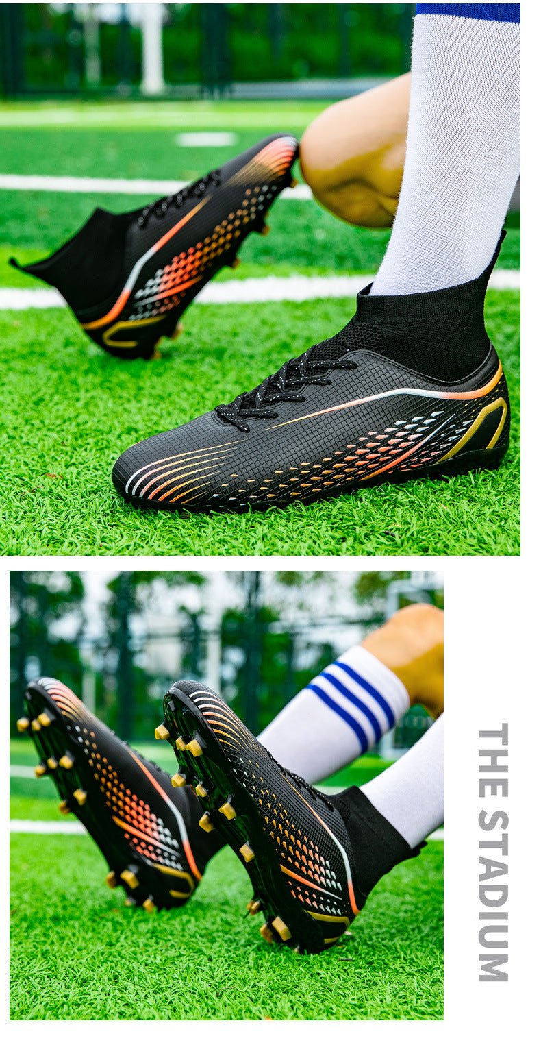 Temu High-Top Soccer Shoes with Spikes, Long Spikes, Non-Slip, Adult and Children's Sports Shoes, Men's Professional Training Shoes, Cross-Border - FATAONTemu High-Top Soccer Shoes with Spikes, Long Spikes, Non-Slip, Adult and Children's Sports Shoes, Men's Professional Training Shoes, Cross-BorderMode HommeFATAON