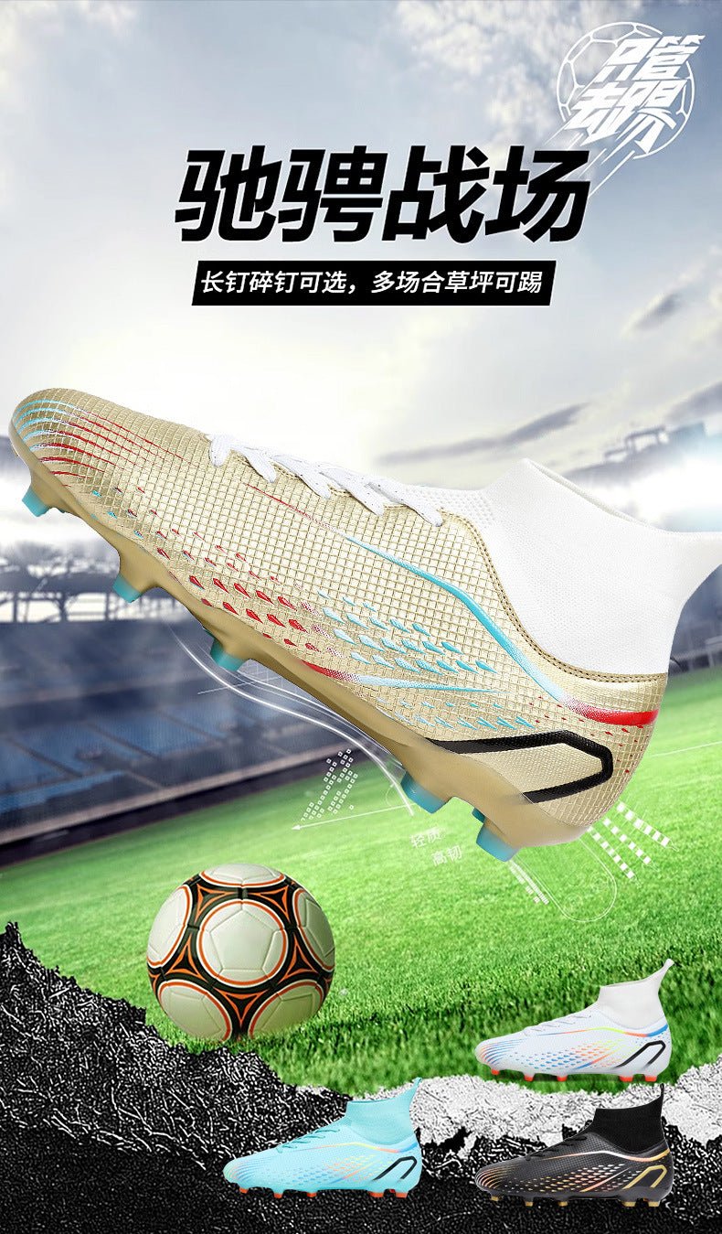 Temu High-Top Soccer Shoes with Spikes, Long Spikes, Non-Slip, Adult and Children's Sports Shoes, Men's Professional Training Shoes, Cross-Border - FATAONTemu High-Top Soccer Shoes with Spikes, Long Spikes, Non-Slip, Adult and Children's Sports Shoes, Men's Professional Training Shoes, Cross-BorderMode HommeFATAON