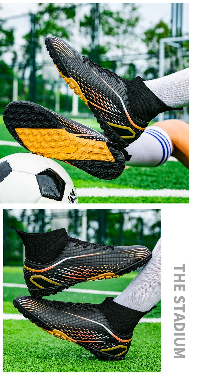 Temu High-Top Soccer Shoes with Spikes, Long Spikes, Non-Slip, Adult and Children's Sports Shoes, Men's Professional Training Shoes, Cross-Border - FATAONTemu High-Top Soccer Shoes with Spikes, Long Spikes, Non-Slip, Adult and Children's Sports Shoes, Men's Professional Training Shoes, Cross-BorderMode HommeFATAON
