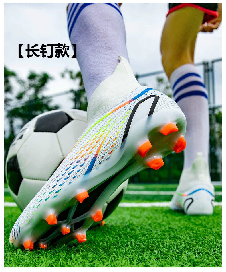 Temu High-Top Soccer Shoes with Spikes, Long Spikes, Non-Slip, Adult and Children's Sports Shoes, Men's Professional Training Shoes, Cross-Border - FATAONTemu High-Top Soccer Shoes with Spikes, Long Spikes, Non-Slip, Adult and Children's Sports Shoes, Men's Professional Training Shoes, Cross-BorderMode HommeFATAON