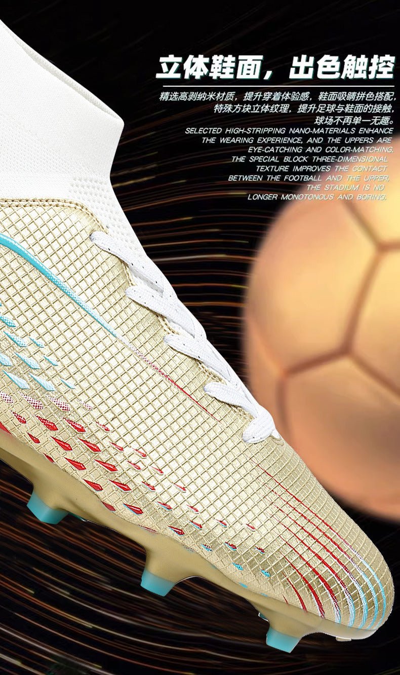 Temu High-Top Soccer Shoes with Spikes, Long Spikes, Non-Slip, Adult and Children's Sports Shoes, Men's Professional Training Shoes, Cross-Border - FATAONTemu High-Top Soccer Shoes with Spikes, Long Spikes, Non-Slip, Adult and Children's Sports Shoes, Men's Professional Training Shoes, Cross-BorderMode HommeFATAON