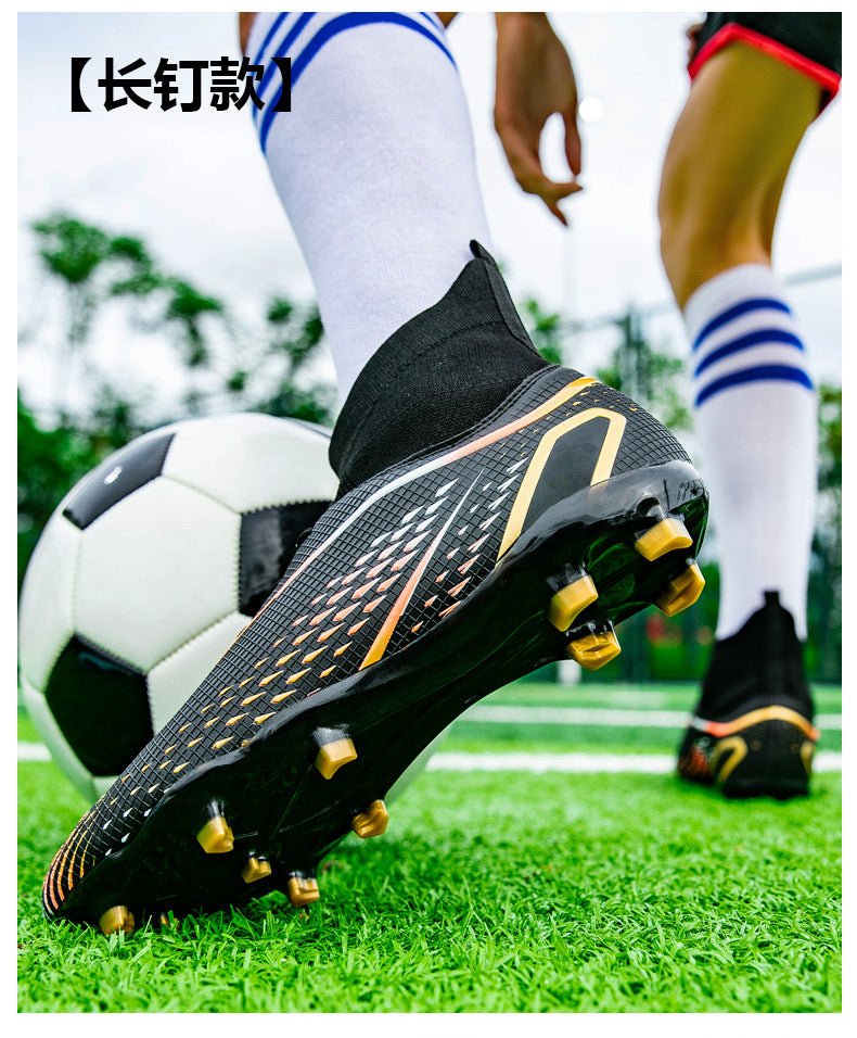 Temu High-Top Soccer Shoes with Spikes, Long Spikes, Non-Slip, Adult and Children's Sports Shoes, Men's Professional Training Shoes, Cross-Border - FATAONTemu High-Top Soccer Shoes with Spikes, Long Spikes, Non-Slip, Adult and Children's Sports Shoes, Men's Professional Training Shoes, Cross-BorderMode HommeFATAON