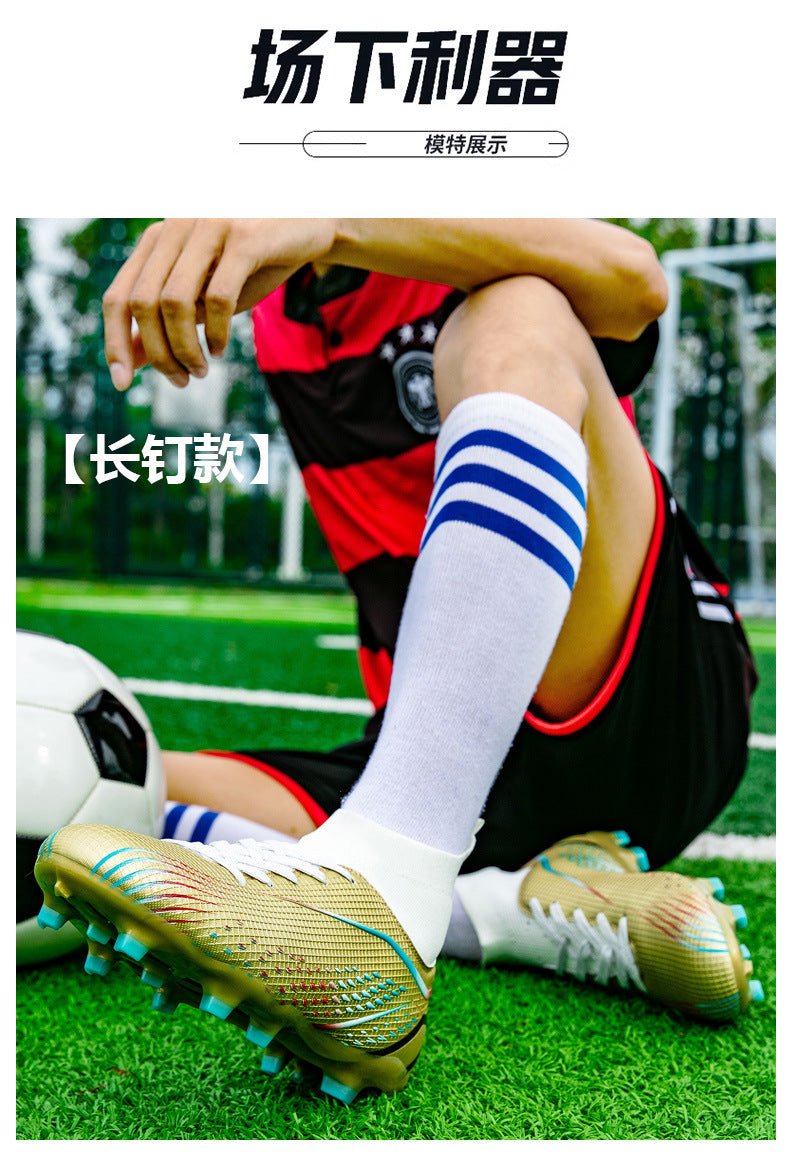 Temu High-Top Soccer Shoes with Spikes, Long Spikes, Non-Slip, Adult and Children's Sports Shoes, Men's Professional Training Shoes, Cross-Border - FATAONTemu High-Top Soccer Shoes with Spikes, Long Spikes, Non-Slip, Adult and Children's Sports Shoes, Men's Professional Training Shoes, Cross-BorderMode HommeFATAON