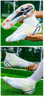 Temu High-Top Soccer Shoes with Spikes, Long Spikes, Non-Slip, Adult and Children's Sports Shoes, Men's Professional Training Shoes, Cross-Border - FATAONTemu High-Top Soccer Shoes with Spikes, Long Spikes, Non-Slip, Adult and Children's Sports Shoes, Men's Professional Training Shoes, Cross-BorderMode HommeFATAON
