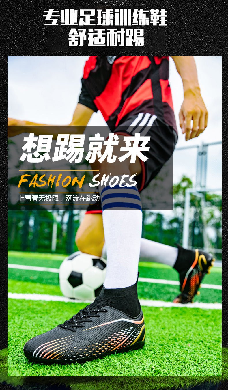 Temu High-Top Soccer Shoes with Spikes, Long Spikes, Non-Slip, Adult and Children's Sports Shoes, Men's Professional Training Shoes, Cross-Border - FATAONTemu High-Top Soccer Shoes with Spikes, Long Spikes, Non-Slip, Adult and Children's Sports Shoes, Men's Professional Training Shoes, Cross-BorderMode HommeFATAON
