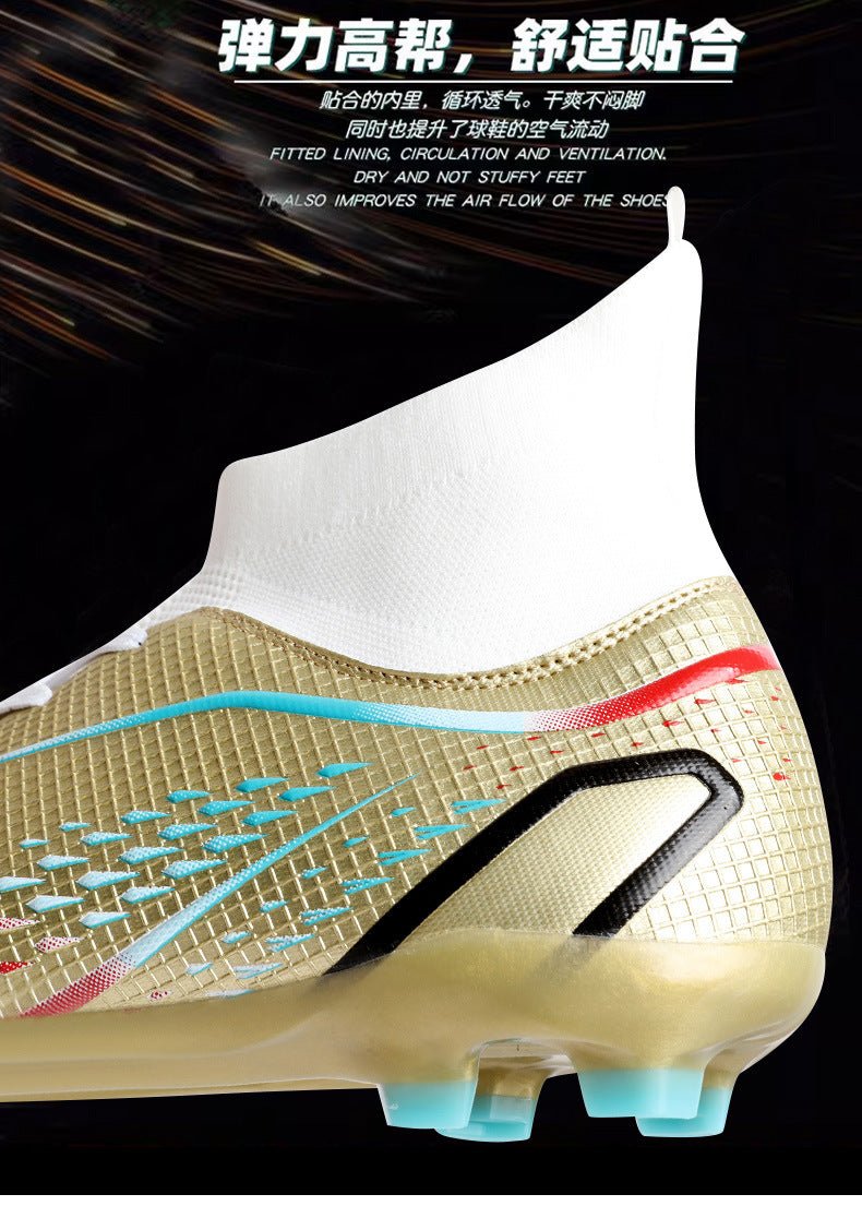Temu High-Top Soccer Shoes with Spikes, Long Spikes, Non-Slip, Adult and Children's Sports Shoes, Men's Professional Training Shoes, Cross-Border - FATAONTemu High-Top Soccer Shoes with Spikes, Long Spikes, Non-Slip, Adult and Children's Sports Shoes, Men's Professional Training Shoes, Cross-BorderMode HommeFATAON