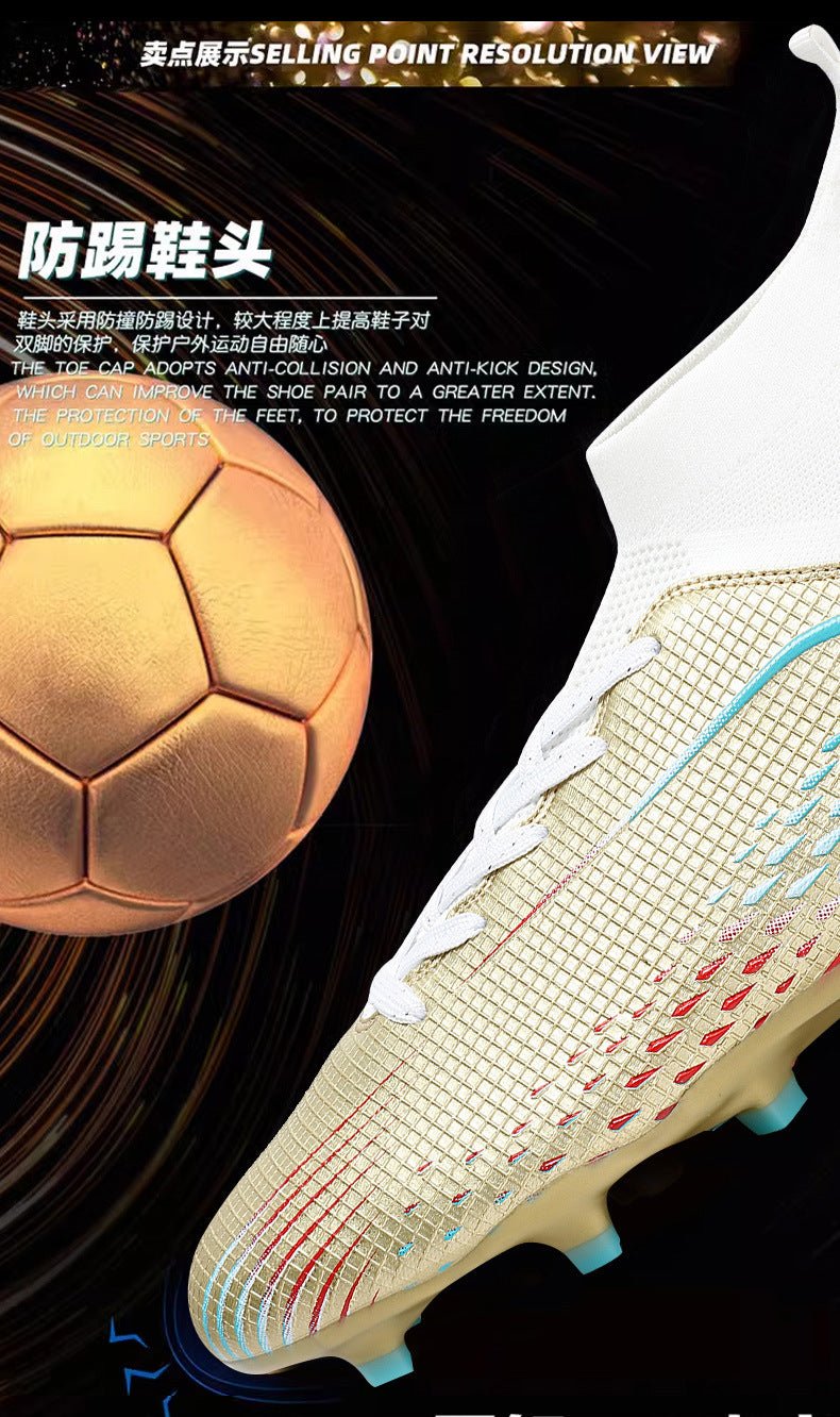 Temu High-Top Soccer Shoes with Spikes, Long Spikes, Non-Slip, Adult and Children's Sports Shoes, Men's Professional Training Shoes, Cross-Border - FATAONTemu High-Top Soccer Shoes with Spikes, Long Spikes, Non-Slip, Adult and Children's Sports Shoes, Men's Professional Training Shoes, Cross-BorderMode HommeFATAON