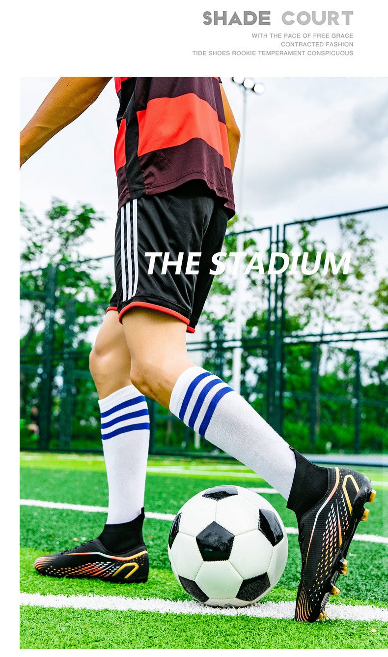 Temu High-Top Soccer Shoes with Spikes, Long Spikes, Non-Slip, Adult and Children's Sports Shoes, Men's Professional Training Shoes, Cross-Border - FATAONTemu High-Top Soccer Shoes with Spikes, Long Spikes, Non-Slip, Adult and Children's Sports Shoes, Men's Professional Training Shoes, Cross-BorderMode HommeFATAON