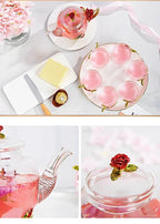 Théière en verre émaillé avec fleur de cristal rose pour boissons chaudes et froides, vaisselle pour la maison, bouilloire de bureau, service à thé, cafetière - FATAONThéière en verre émaillé avec fleur de cristal rose pour boissons chaudes et froides, vaisselle pour la maison, bouilloire de bureau, service à thé, cafetièreSolutions MaisonFATAON