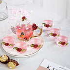 Théière en verre émaillé avec fleur de cristal rose pour boissons chaudes et froides, vaisselle pour la maison, bouilloire de bureau, service à thé, cafetière - FATAONThéière en verre émaillé avec fleur de cristal rose pour boissons chaudes et froides, vaisselle pour la maison, bouilloire de bureau, service à thé, cafetièreSolutions MaisonFATAON