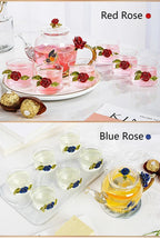 Théière en verre émaillé avec fleur de cristal rose pour boissons chaudes et froides, vaisselle pour la maison, bouilloire de bureau, service à thé, cafetière - FATAONThéière en verre émaillé avec fleur de cristal rose pour boissons chaudes et froides, vaisselle pour la maison, bouilloire de bureau, service à thé, cafetièreSolutions MaisonFATAON
