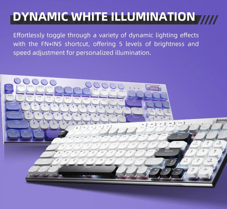 THUNDEROBOT K96 clavier mécanique sans fil clavier de productivité à profil bas 98 touches avec touches Roller Marco capuchons de touches PBT pour PC - FATAONTHUNDEROBOT K96 clavier mécanique sans fil clavier de productivité à profil bas 98 touches avec touches Roller Marco capuchons de touches PBT pour PCProductivité & OrganisationFATAON