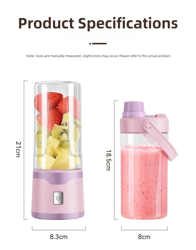 TINSOL Mixeur électrique portable 450 ml, mixeur-presse-agrumes rechargeable par USB, adapté aux milkshakes, aux jus et au traitement de petits aliments - FATAONTINSOL Mixeur électrique portable 450 ml, mixeur-presse-agrumes rechargeable par USB, adapté aux milkshakes, aux jus et au traitement de petits alimentsSolutions MaisonFATAON