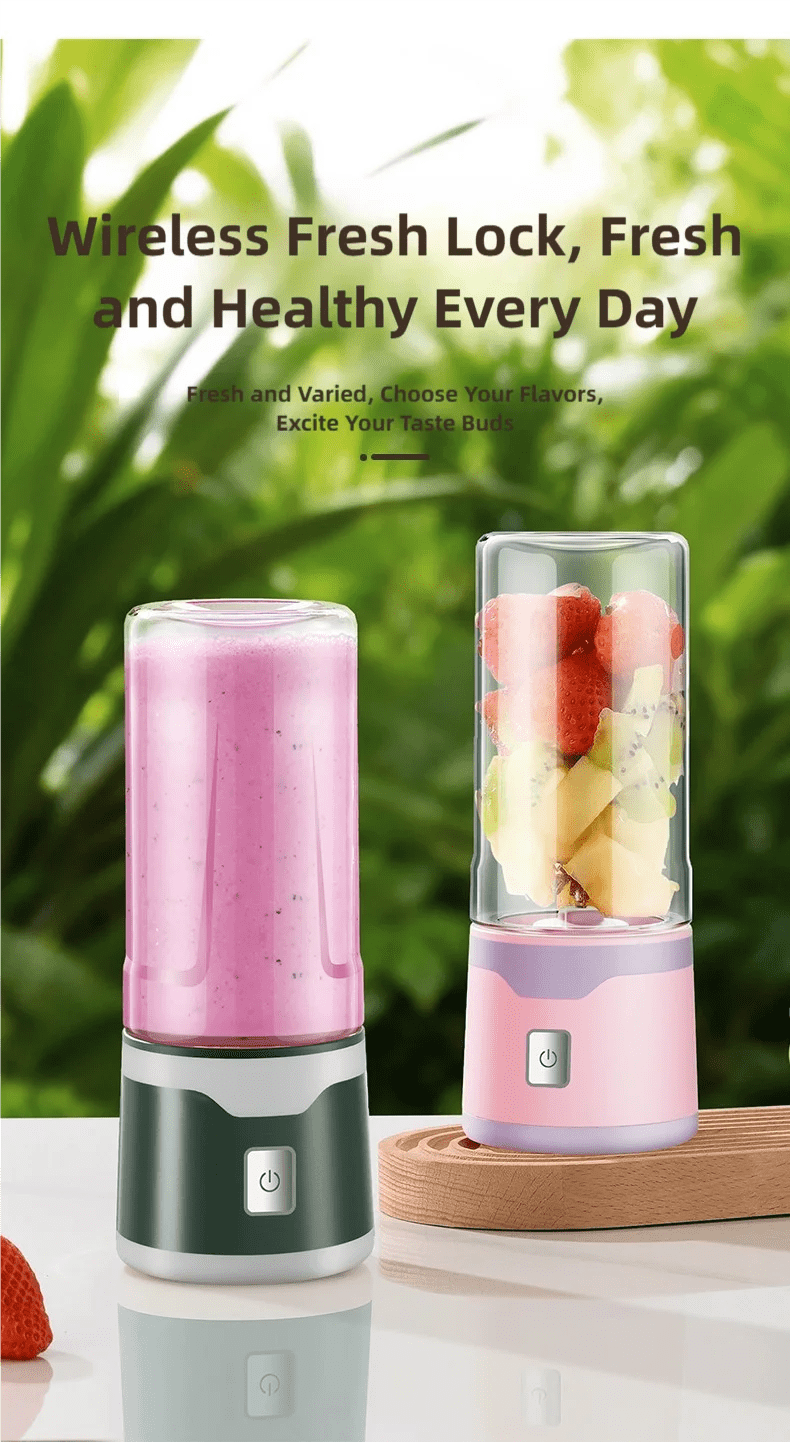TINSOL Mixeur électrique portable 450 ml, mixeur-presse-agrumes rechargeable par USB, adapté aux milkshakes, aux jus et au traitement de petits aliments - FATAONTINSOL Mixeur électrique portable 450 ml, mixeur-presse-agrumes rechargeable par USB, adapté aux milkshakes, aux jus et au traitement de petits alimentsSolutions MaisonFATAON