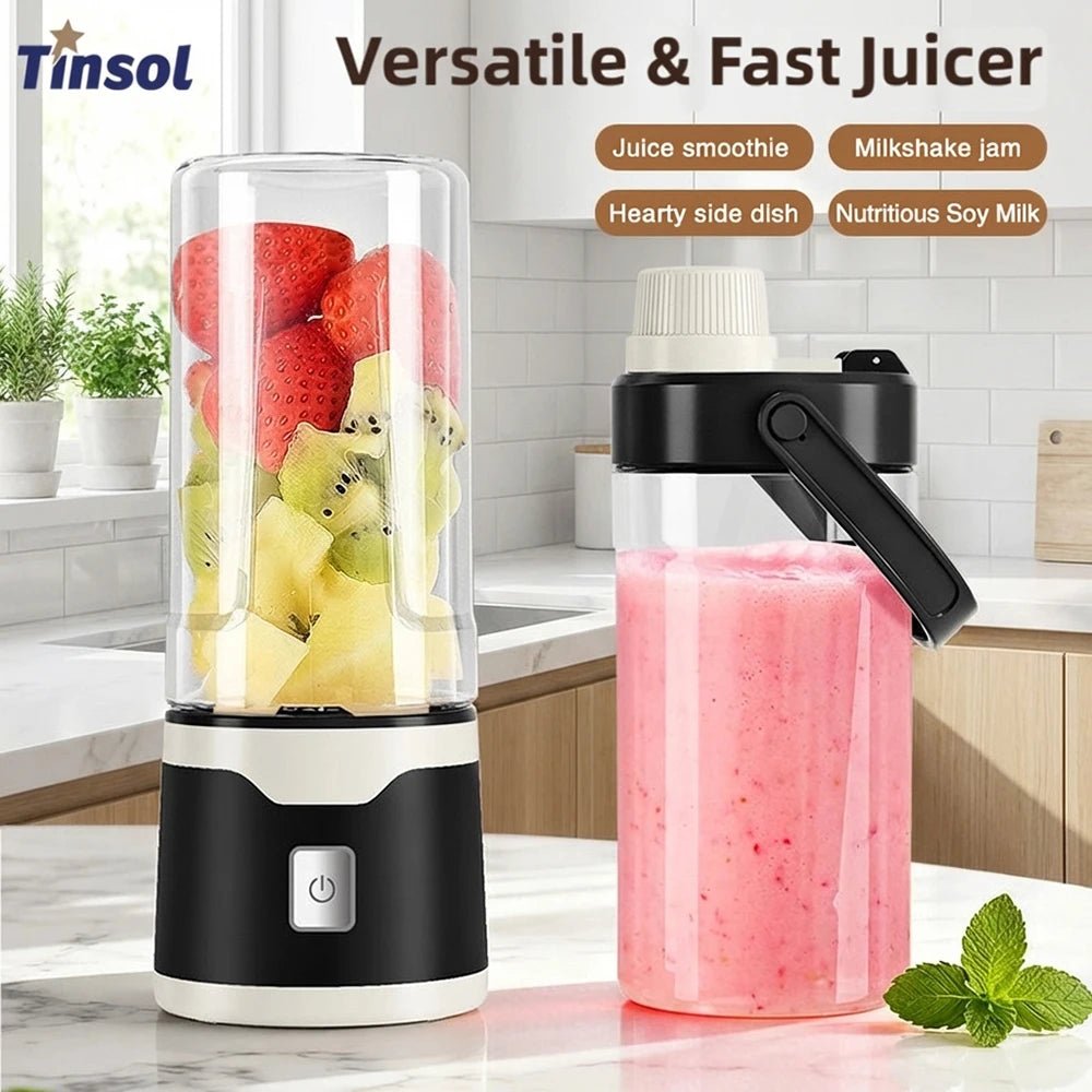 TINSOL Mixeur électrique portable 450 ml, mixeur-presse-agrumes rechargeable par USB, adapté aux milkshakes, aux jus et au traitement de petits aliments - FATAONTINSOL Mixeur électrique portable 450 ml, mixeur-presse-agrumes rechargeable par USB, adapté aux milkshakes, aux jus et au traitement de petits alimentsSolutions MaisonFATAON