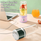 TINSOL Mixeur électrique portable 450 ml, mixeur-presse-agrumes rechargeable par USB, adapté aux milkshakes, aux jus et au traitement de petits aliments - FATAONTINSOL Mixeur électrique portable 450 ml, mixeur-presse-agrumes rechargeable par USB, adapté aux milkshakes, aux jus et au traitement de petits alimentsSolutions MaisonFATAON