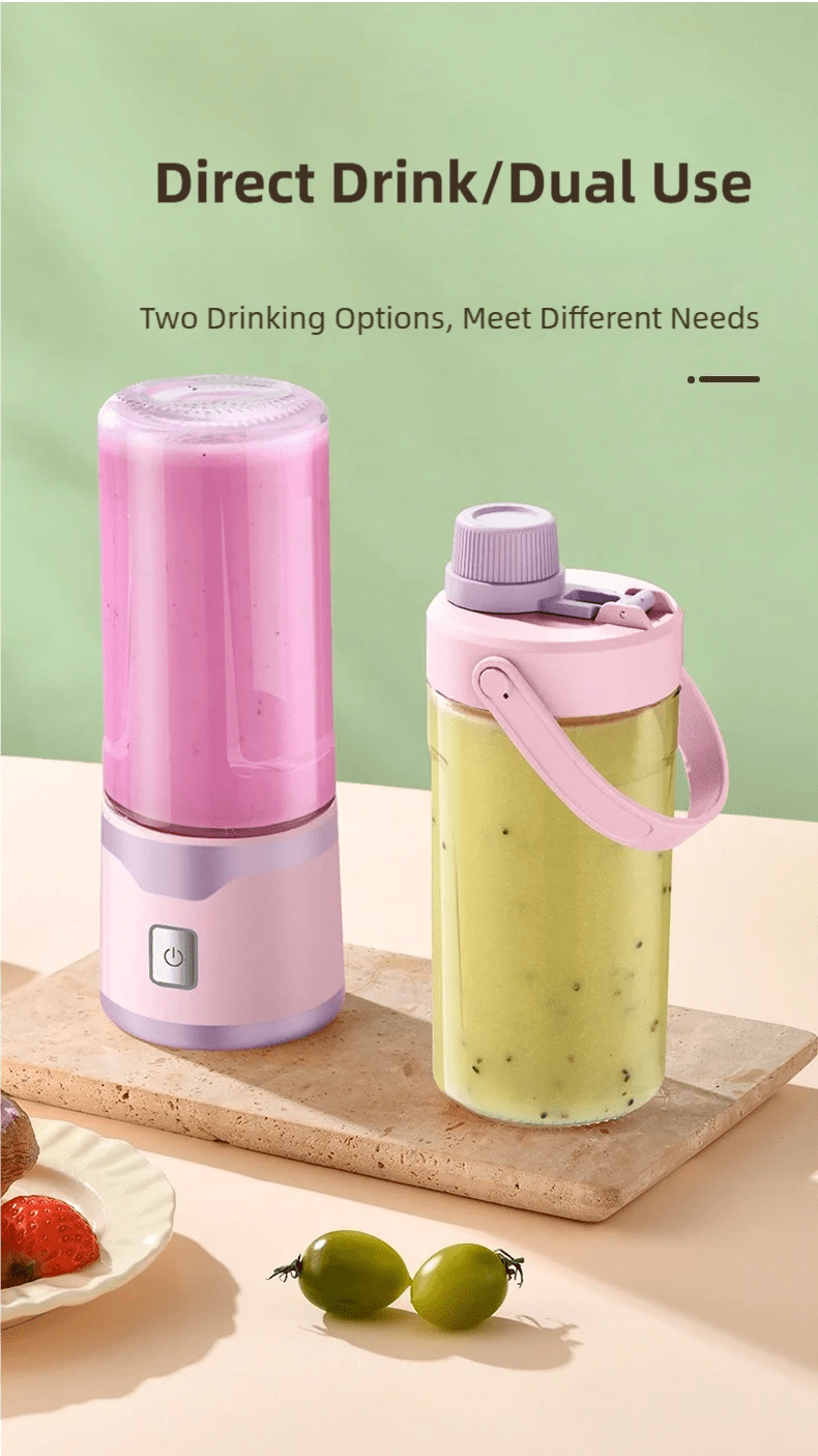 TINSOL Mixeur électrique portable 450 ml, mixeur-presse-agrumes rechargeable par USB, adapté aux milkshakes, aux jus et au traitement de petits aliments - FATAONTINSOL Mixeur électrique portable 450 ml, mixeur-presse-agrumes rechargeable par USB, adapté aux milkshakes, aux jus et au traitement de petits alimentsSolutions MaisonFATAON