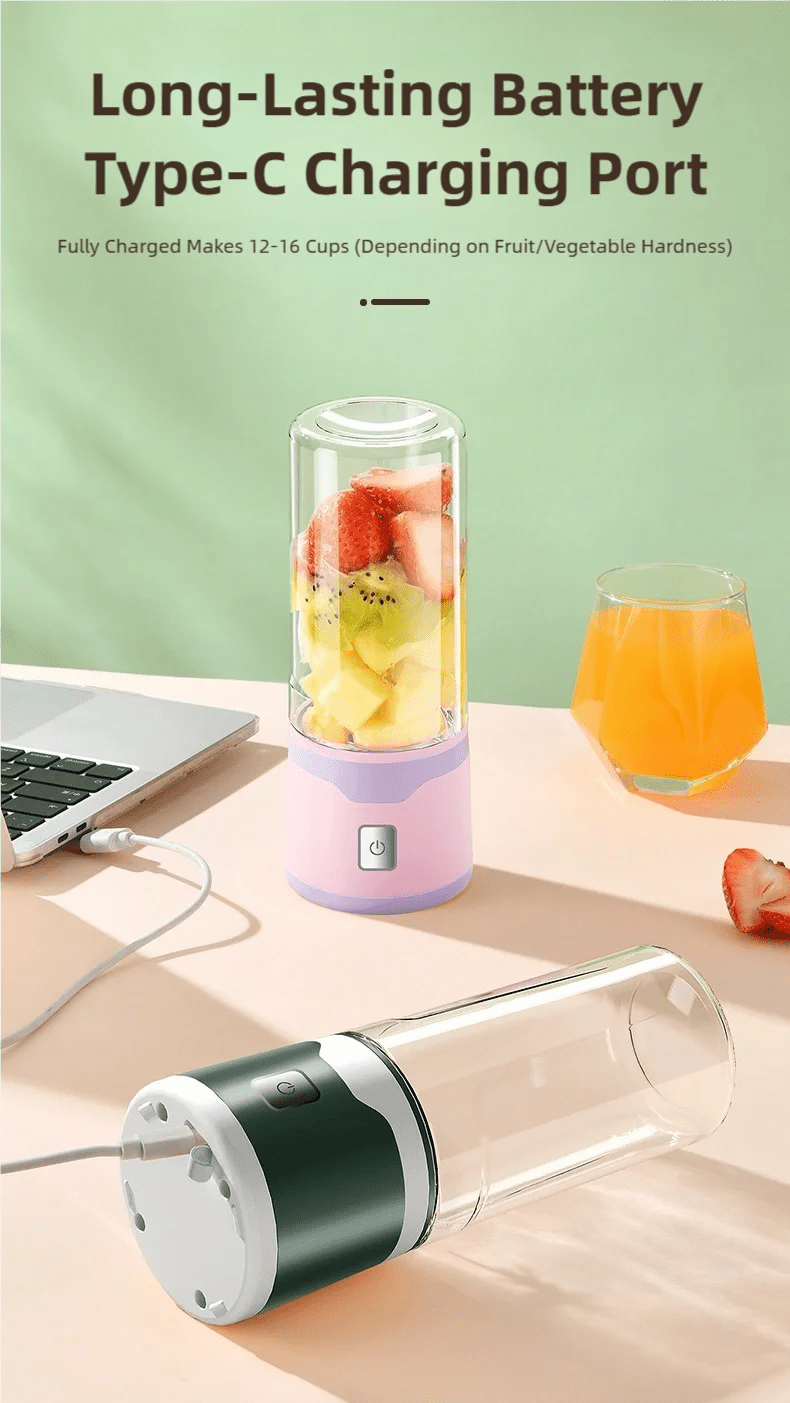 TINSOL Mixeur électrique portable 450 ml, mixeur-presse-agrumes rechargeable par USB, adapté aux milkshakes, aux jus et au traitement de petits aliments - FATAONTINSOL Mixeur électrique portable 450 ml, mixeur-presse-agrumes rechargeable par USB, adapté aux milkshakes, aux jus et au traitement de petits alimentsSolutions MaisonFATAON