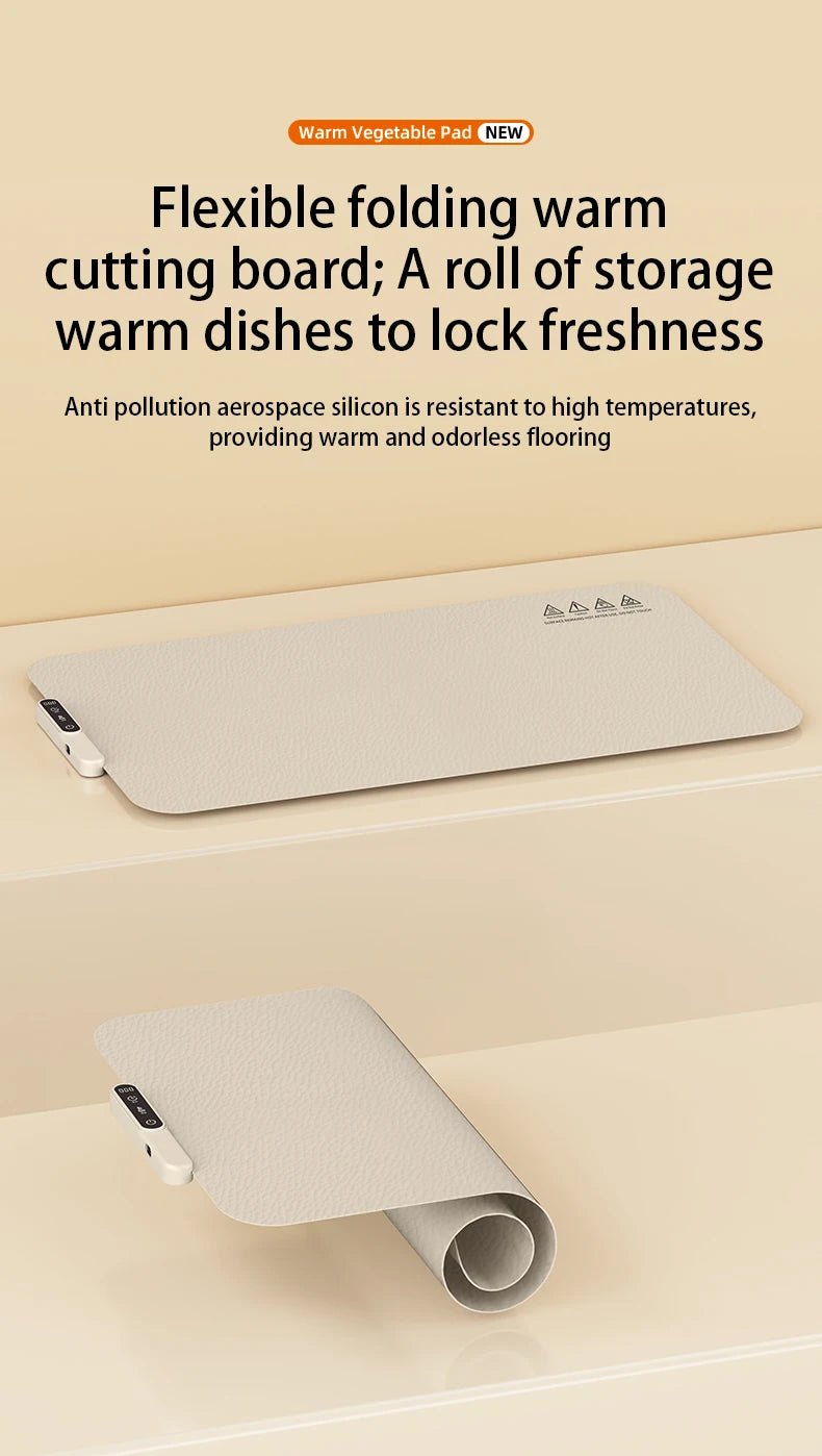 TINSOL New Food Insulation Mat Foldable Silicone Heating Pad Portable Food Cart Insulation Mat 8 - Level Temperature Adjustment - Fix & GoTINSOL New Food Insulation Mat Foldable Silicone Heating Pad Portable Food Cart Insulation Mat 8 - Level Temperature AdjustmentFix & Go