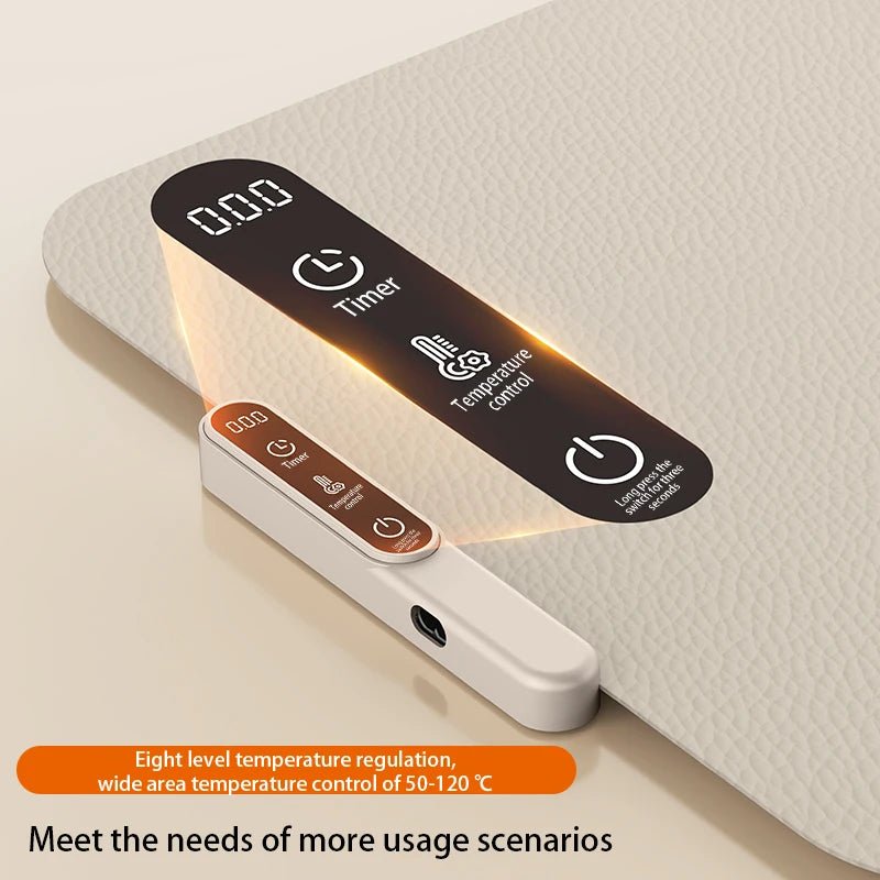 TINSOL New Food Insulation Mat Foldable Silicone Heating Pad Portable Food Cart Insulation Mat 8 - Level Temperature Adjustment - Fix & GoTINSOL New Food Insulation Mat Foldable Silicone Heating Pad Portable Food Cart Insulation Mat 8 - Level Temperature AdjustmentFix & Go