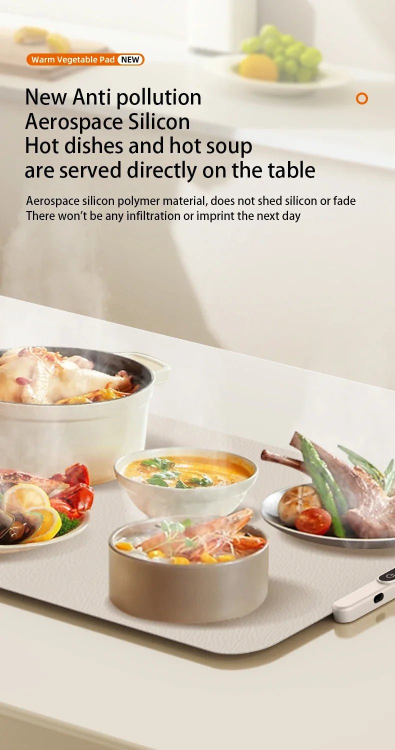TINSOL New Food Insulation Mat Foldable Silicone Heating Pad Portable Food Cart Insulation Mat 8 - Level Temperature Adjustment - Fix & GoTINSOL New Food Insulation Mat Foldable Silicone Heating Pad Portable Food Cart Insulation Mat 8 - Level Temperature AdjustmentFix & Go
