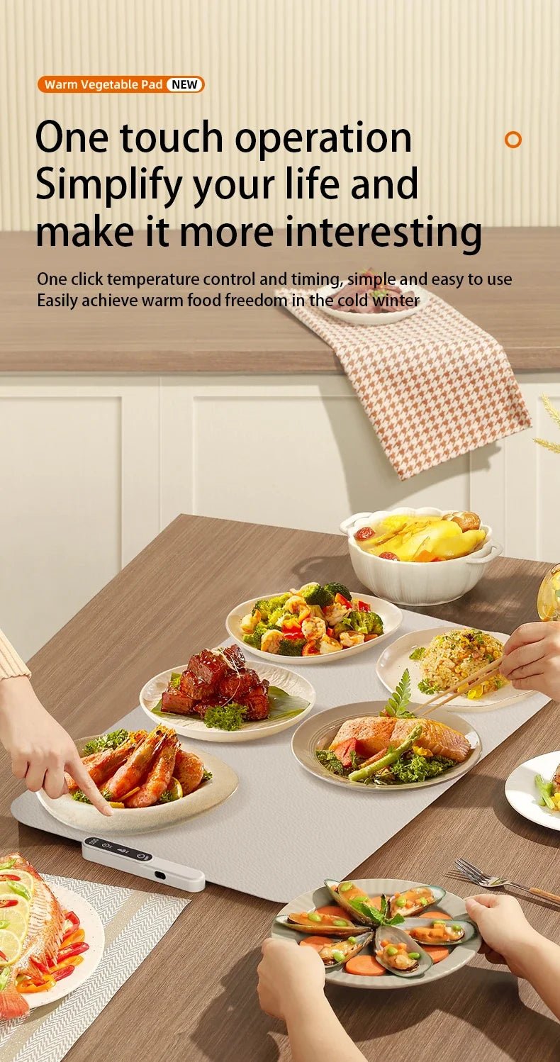TINSOL New Food Insulation Mat Foldable Silicone Heating Pad Portable Food Cart Insulation Mat 8 - Level Temperature Adjustment - Fix & GoTINSOL New Food Insulation Mat Foldable Silicone Heating Pad Portable Food Cart Insulation Mat 8 - Level Temperature AdjustmentFix & Go