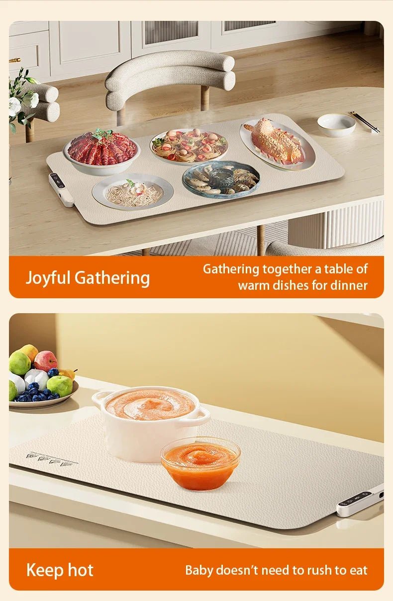 TINSOL New Food Insulation Mat Foldable Silicone Heating Pad Portable Food Cart Insulation Mat 8 - Level Temperature Adjustment - Fix & GoTINSOL New Food Insulation Mat Foldable Silicone Heating Pad Portable Food Cart Insulation Mat 8 - Level Temperature AdjustmentFix & Go