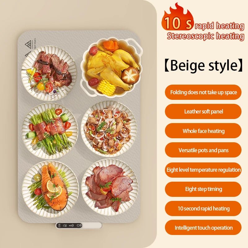 TINSOL New Food Insulation Mat Foldable Silicone Heating Pad Portable Food Cart Insulation Mat 8 - Level Temperature Adjustment - Fix & GoTINSOL New Food Insulation Mat Foldable Silicone Heating Pad Portable Food Cart Insulation Mat 8 - Level Temperature AdjustmentFix & Go