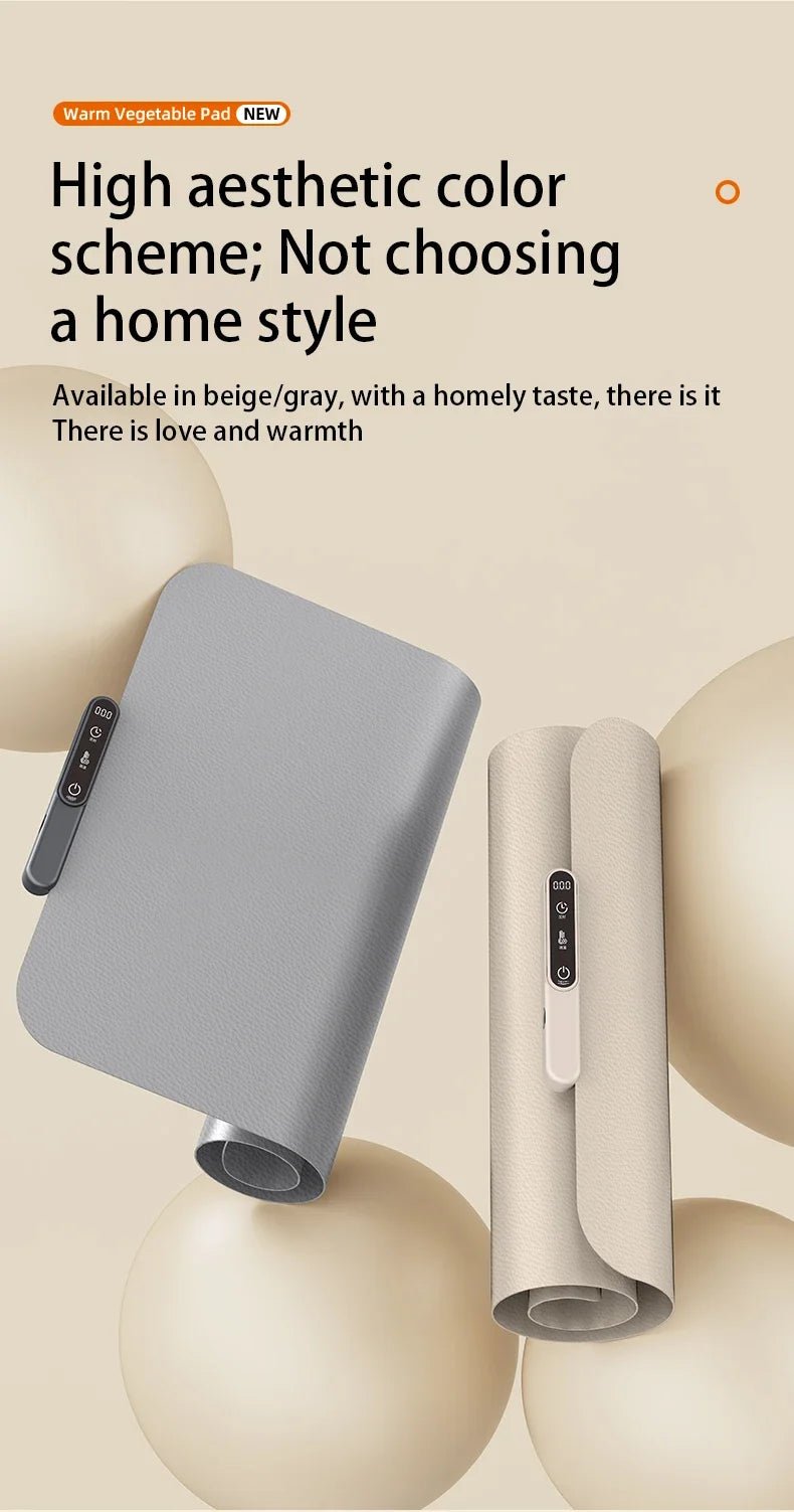 TINSOL New Food Insulation Mat Foldable Silicone Heating Pad Portable Food Cart Insulation Mat 8 - Level Temperature Adjustment - Fix & GoTINSOL New Food Insulation Mat Foldable Silicone Heating Pad Portable Food Cart Insulation Mat 8 - Level Temperature AdjustmentFix & Go