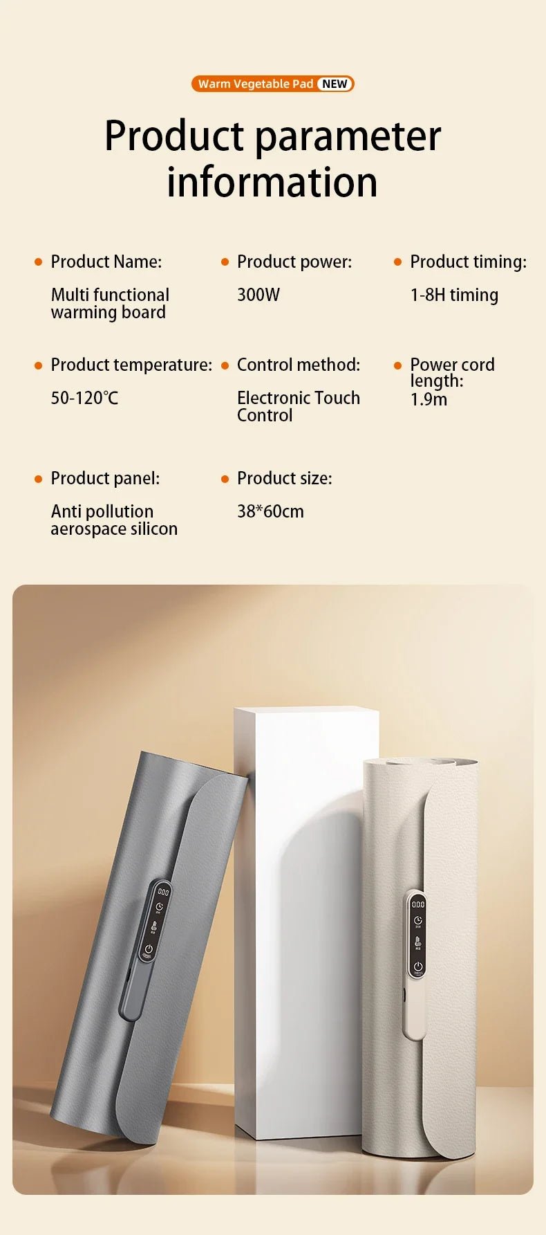 TINSOL New Food Insulation Mat Foldable Silicone Heating Pad Portable Food Cart Insulation Mat 8 - Level Temperature Adjustment - Fix & GoTINSOL New Food Insulation Mat Foldable Silicone Heating Pad Portable Food Cart Insulation Mat 8 - Level Temperature AdjustmentFix & Go