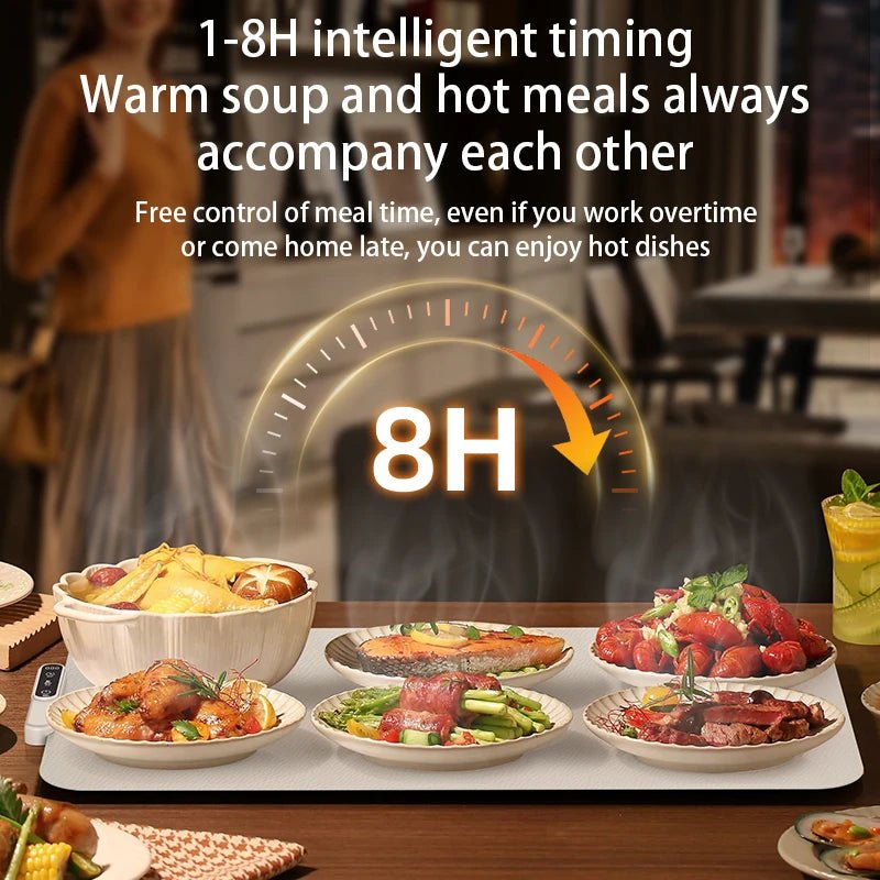 TINSOL New Food Insulation Mat Foldable Silicone Heating Pad Portable Food Cart Insulation Mat 8 - Level Temperature Adjustment - Fix & GoTINSOL New Food Insulation Mat Foldable Silicone Heating Pad Portable Food Cart Insulation Mat 8 - Level Temperature AdjustmentFix & Go
