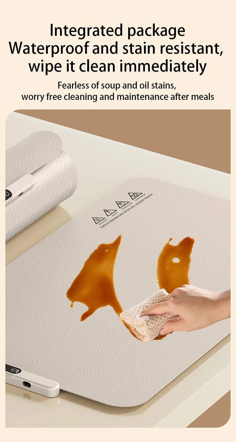 TINSOL New Food Insulation Mat Foldable Silicone Heating Pad Portable Food Cart Insulation Mat 8 - Level Temperature Adjustment - Fix & GoTINSOL New Food Insulation Mat Foldable Silicone Heating Pad Portable Food Cart Insulation Mat 8 - Level Temperature AdjustmentFix & Go