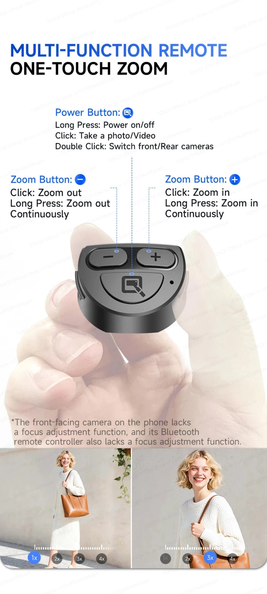 TOKQI Tripod Extendable Selfie Stick Phone Holder Mini Quadpod for Mobile Phone Vlog Video Recording with Zoom, Optional Light - Fix & GoTOKQI Tripod Extendable Selfie Stick Phone Holder Mini Quadpod for Mobile Phone Vlog Video Recording with Zoom, Optional LightVidéo & PhotoFix & Go
