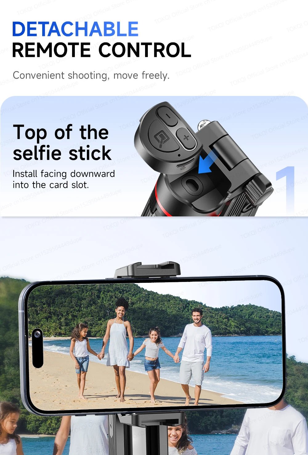 TOKQI Tripod Extendable Selfie Stick Phone Holder Mini Quadpod for Mobile Phone Vlog Video Recording with Zoom, Optional Light - Fix & GoTOKQI Tripod Extendable Selfie Stick Phone Holder Mini Quadpod for Mobile Phone Vlog Video Recording with Zoom, Optional LightVidéo & PhotoFix & Go