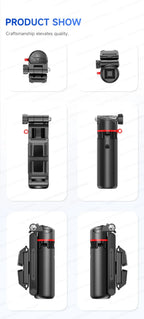 TOKQI Tripod Extendable Selfie Stick Phone Holder Mini Quadpod for Mobile Phone Vlog Video Recording with Zoom, Optional Light - Fix & GoTOKQI Tripod Extendable Selfie Stick Phone Holder Mini Quadpod for Mobile Phone Vlog Video Recording with Zoom, Optional LightVidéo & PhotoFix & Go