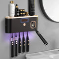 Toothbrush Holders for Bathrooms, UV Toothbrush Sanitizer Wall Mounted with Toothpaste Dispenser, Large Capacity Tray, Tooth Brushing Holder & Bathroom Accessories - Fix & GoToothbrush Holders for Bathrooms, UV Toothbrush Sanitizer Wall Mounted with Toothpaste Dispenser, Large Capacity Tray, Tooth Brushing Holder & Bathroom AccessoriesFix & Go
