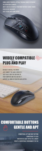 USB Filaire Souris D'ordinateur Souris Optique Gamer PC Portable Ordinateur Portable Souris Souris pour Bureau À La Maison - FATAONUSB Filaire Souris D'ordinateur Souris Optique Gamer PC Portable Ordinateur Portable Souris Souris pour Bureau À La MaisonProductivité & OrganisationFATAON