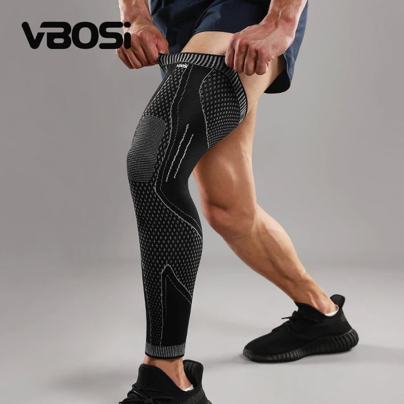 VBOSi 1 pièce, manchon de jambe élastique antidérapant pour femmes et hommes, soutien du genou pour le basketball, l'entraînement physique - FATAONVBOSi 1 pièce, manchon de jambe élastique antidérapant pour femmes et hommes, soutien du genou pour le basketball, l'entraînement physiqueFitness & SportFATAON