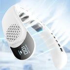 Ventilateur de cou portable sans pales 4000 mAh, conception turbine sans aubes, 3 vitesses, vent super puissant, refroidissement rapide, affichage numérique pour l'extérieur - FATAONVentilateur de cou portable sans pales 4000 mAh, conception turbine sans aubes, 3 vitesses, vent super puissant, refroidissement rapide, affichage numérique pour l'extérieurTechnologie IntelligenteFATAON