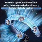 Ventilateur de cou portable sans pales 4000 mAh, conception turbine sans aubes, 3 vitesses, vent super puissant, refroidissement rapide, affichage numérique pour l'extérieur - FATAONVentilateur de cou portable sans pales 4000 mAh, conception turbine sans aubes, 3 vitesses, vent super puissant, refroidissement rapide, affichage numérique pour l'extérieurTechnologie IntelligenteFATAON