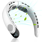 Ventilateur de cou portable sans pales 4000 mAh, conception turbine sans aubes, 3 vitesses, vent super puissant, refroidissement rapide, affichage numérique pour l'extérieur - FATAONVentilateur de cou portable sans pales 4000 mAh, conception turbine sans aubes, 3 vitesses, vent super puissant, refroidissement rapide, affichage numérique pour l'extérieurTechnologie IntelligenteFATAON