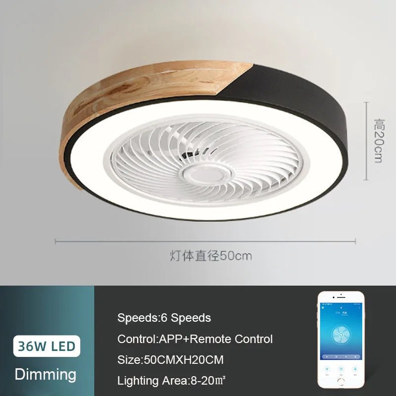 Ventilateur de plafond en bois avec lumières, lampe avec télécommande, ventilateur de plafond vert CC, chambre à coucher, salle à manger, GérBedroom, 52cm, 220V - FATAONVentilateur de plafond en bois avec lumières, lampe avec télécommande, ventilateur de plafond vert CC, chambre à coucher, salle à manger, GérBedroom, 52cm, 220VSolutions MaisonFATAON