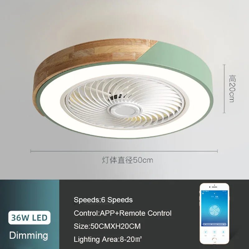 Ventilateur de plafond en bois avec lumières, lampe avec télécommande, ventilateur de plafond vert CC, chambre à coucher, salle à manger, GérBedroom, 52cm, 220V - FATAONVentilateur de plafond en bois avec lumières, lampe avec télécommande, ventilateur de plafond vert CC, chambre à coucher, salle à manger, GérBedroom, 52cm, 220VSolutions MaisonFATAON
