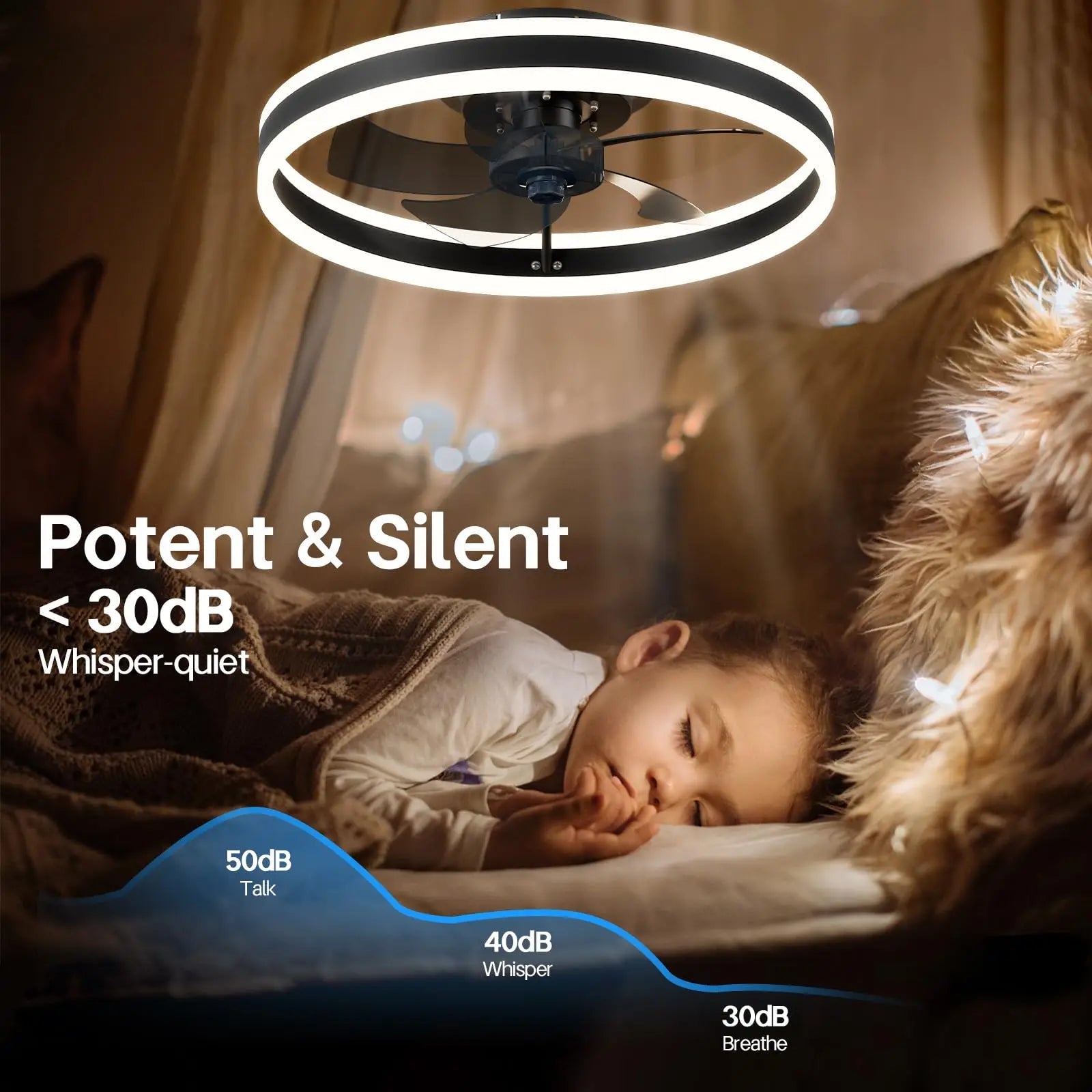 Ventilateur de plafond LED silencieux avec télécommande, ventilateur de plafond moderne, éclairage à intensité variable, chambre à coucher, bureau, salle à manger - FATAONVentilateur de plafond LED silencieux avec télécommande, ventilateur de plafond moderne, éclairage à intensité variable, chambre à coucher, bureau, salle à mangerTechnologie IntelligenteFATAON