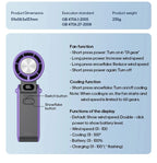 Ventilateur portable haute vitesse à refroidissement rapide, rechargeable 3600 mAh, 100 vitesses réglables, mini ventilateur turbo pliable avec cordon - FATAONVentilateur portable haute vitesse à refroidissement rapide, rechargeable 3600 mAh, 100 vitesses réglables, mini ventilateur turbo pliable avec cordonTechnologie IntelligenteFATAON