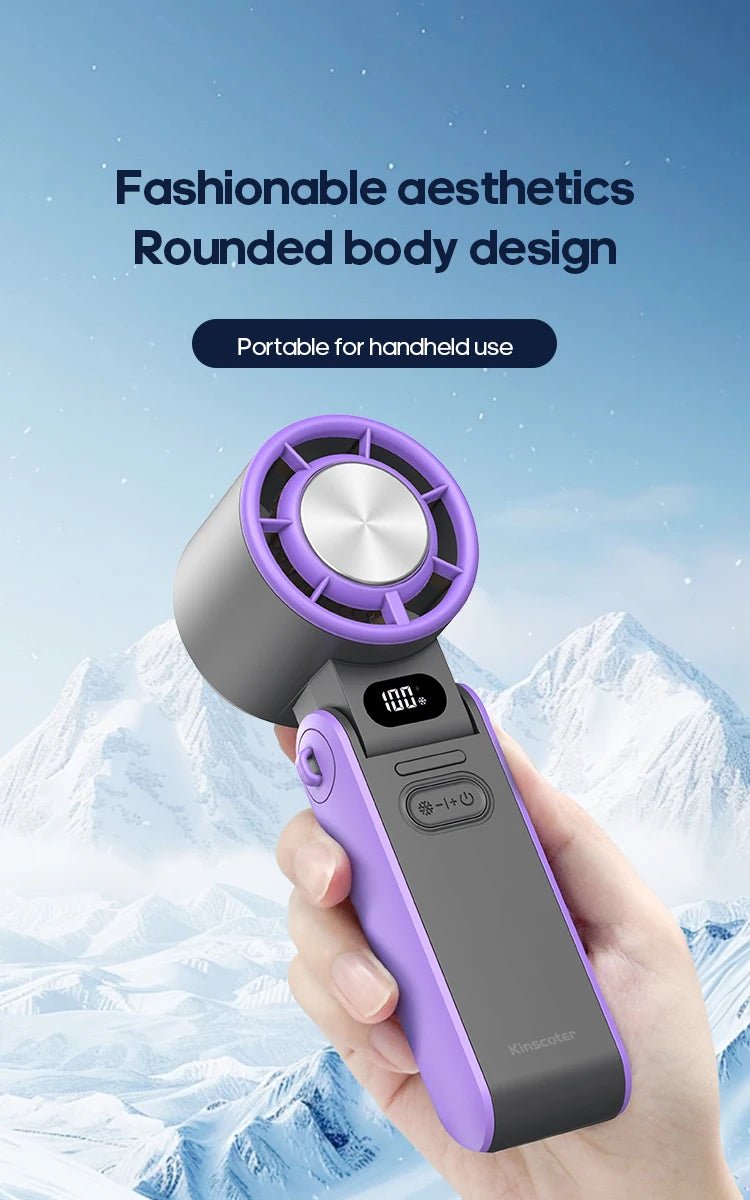 Ventilateur portable haute vitesse à refroidissement rapide, rechargeable 3600 mAh, 100 vitesses réglables, mini ventilateur turbo pliable avec cordon - FATAONVentilateur portable haute vitesse à refroidissement rapide, rechargeable 3600 mAh, 100 vitesses réglables, mini ventilateur turbo pliable avec cordonTechnologie IntelligenteFATAON
