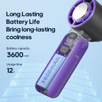 Ventilateur portable haute vitesse à refroidissement rapide, rechargeable 3600 mAh, 100 vitesses réglables, mini ventilateur turbo pliable avec cordon - FATAONVentilateur portable haute vitesse à refroidissement rapide, rechargeable 3600 mAh, 100 vitesses réglables, mini ventilateur turbo pliable avec cordonTechnologie IntelligenteFATAON