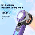 Ventilateur portable haute vitesse à refroidissement rapide, rechargeable 3600 mAh, 100 vitesses réglables, mini ventilateur turbo pliable avec cordon - FATAONVentilateur portable haute vitesse à refroidissement rapide, rechargeable 3600 mAh, 100 vitesses réglables, mini ventilateur turbo pliable avec cordonTechnologie IntelligenteFATAON