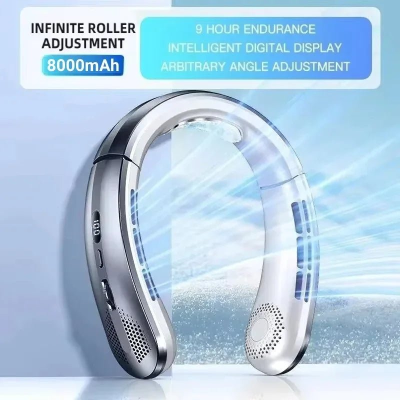 Ventilateur portable sans pales Lenovo 8000 mAh à suspendre au cou, rechargeable par USB, silencieux, avec affichage numérique LED, rafraîchisseur d'air électrique USB portatif - FATAONVentilateur portable sans pales Lenovo 8000 mAh à suspendre au cou, rechargeable par USB, silencieux, avec affichage numérique LED, rafraîchisseur d'air électrique USB portatifTechnologie IntelligenteFATAON